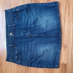 High Waisted Denim Skirt